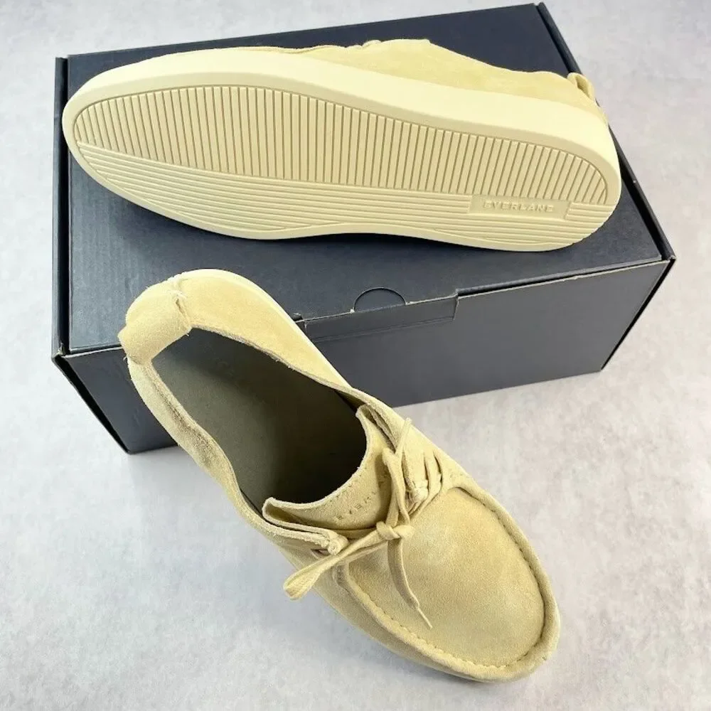 Everlane Suede Leather Shoe Mens Size 7 Beige The Desert Shoe Lace Up Wallabee